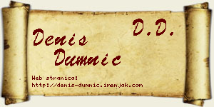 Denis Dumnić vizit kartica